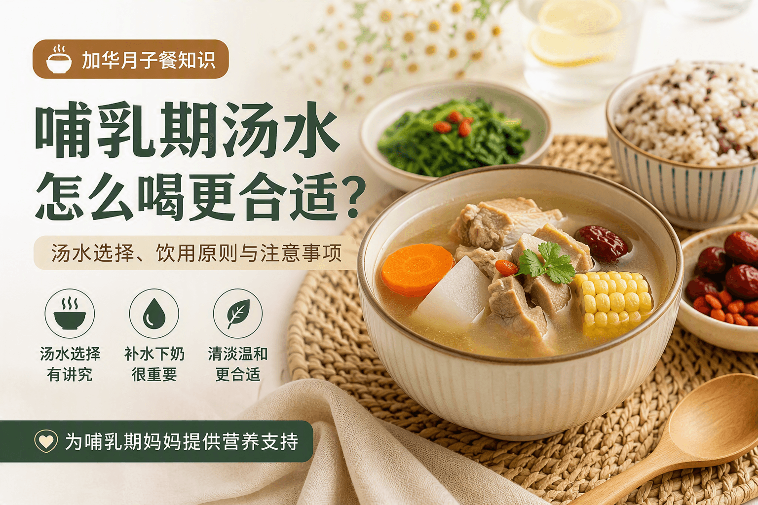 哺乳期可以喝汤吗？怎么喝更合适？