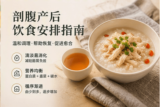 剖腹产后饮食安排指南：产后恢复期怎么吃更舒服？